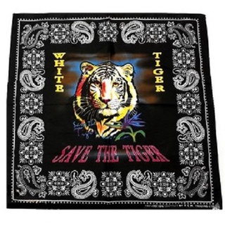 ผ้าลายเสือ ใช้พันคอหรือโพกหัว (Tiger Bandana)