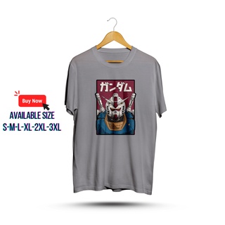 เสื้อยืดผ้าฝ้ายเสื้อยืด ผ้าฝ้าย พิมพ์ลายอนิเมะ Gundam RX78 Combed 24s PremiumL XL  XXL 3XL