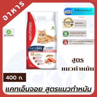 อาหารแมวทำหมัน Cat n joy Neutered แค็ท เอ็นจอย สูตรแมวโตทำหมัน รสแซลมอน 500 ก. อาหารแมว