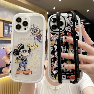 เคสโทรศัพท์มือถือ กันกระแทก ลายการ์ตูนมิกกี้เมาส์ พร้อมที่ตั้งวาง สําหรับ iphone 11 13 pro max 13 12 8 7 plus 12 pro max xr xs max 11 pro max 14