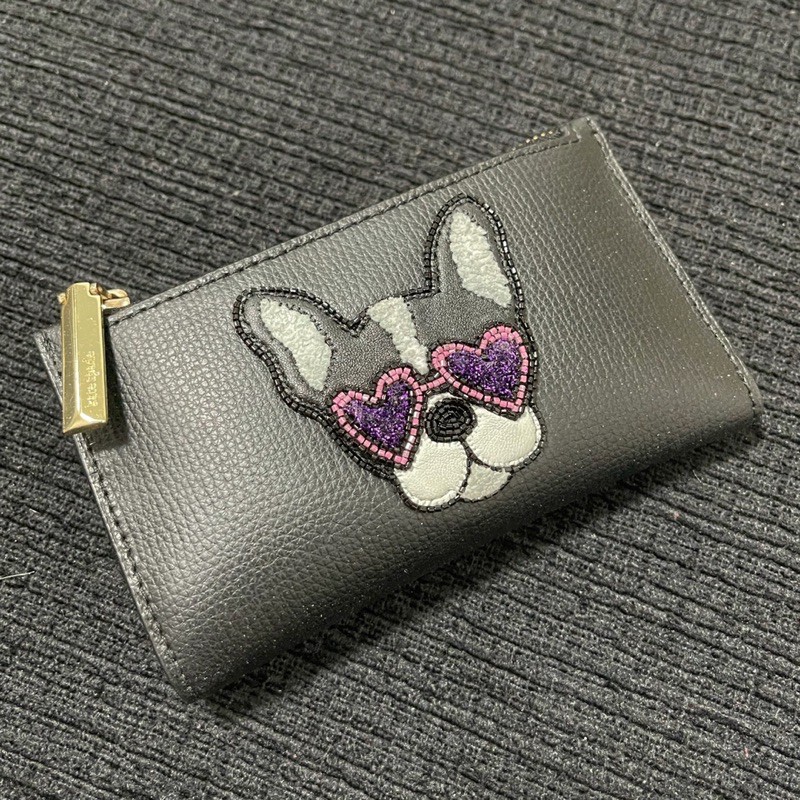 KATE SPADE POUCH ลาย French Bulldog ของแท้จ้า