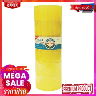 ยูนิเทป โอพีพีเทปสีใส กาวยาง แพ็ค 6 ม้วน UNITAPE Opp Tape (Clear) 2"45Y 6 Rolls/Pack