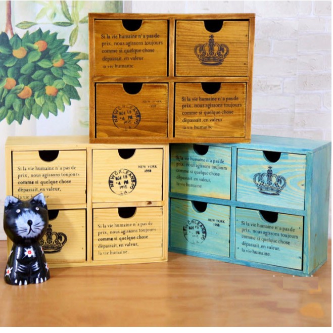 BX42.กล่องไม้ 4 ช่อง