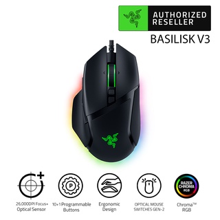 ราคาRazer Basilisk V3 - Ergonomic Wired Gaming Mouse (เม้าส์เกมมิ่ง)