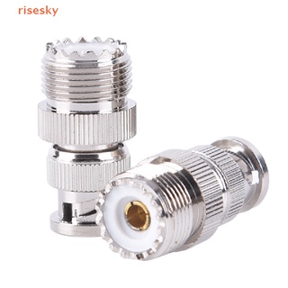 [risesky] BNC Male Plug To SO239 UHF PL-259 Jack RF Female Coaxial Adapter Cable Connector