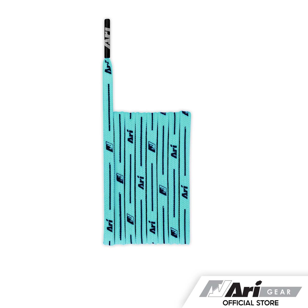 ARI COLORFUL SHOELACES - 3MM/125CM - TURQUOISE (AHW1245-11) เชือกรองเท้า อาริ COLORFUL สีฟ้าอ่อน