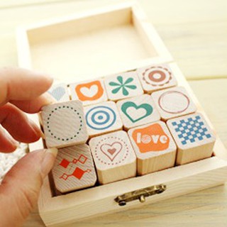 Stamp Set ชุด Simple Pattern ขนาดทั้งเซ็ท 10*8*4 cm.