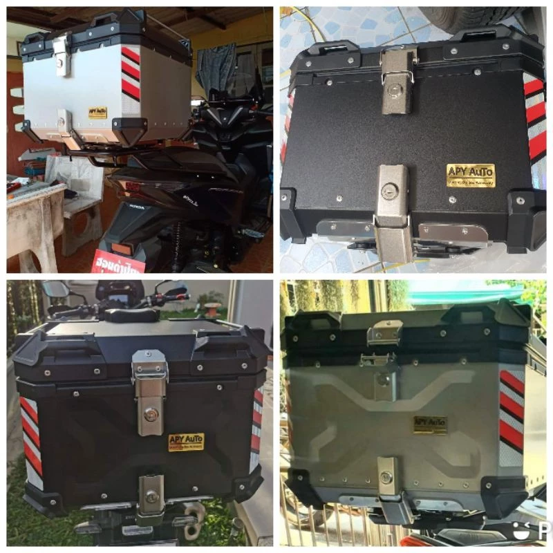 ของแถมเพียบ กล่องอลูมิเนียมแท้ APY AuTo รับประกัน 1 ปี มีสายรั้งฝาให้ทุกใบ ติดรถมอไซค์ Aluminium Box Premium แบบปลดเร็ว thumbnail 6