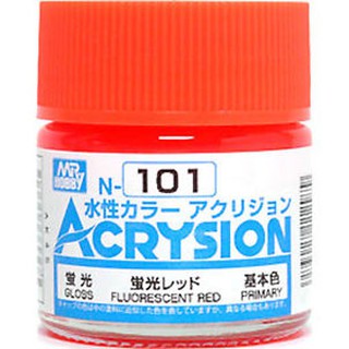 สีสูตรน้ำ Acrysion N101 Fluorescent Red