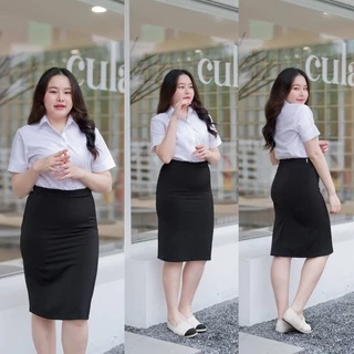 กระโปรงนักศึกษาทรงเอ ไซต์ใหญ่ สาวอวบพลัสไซต์🧋กระโปรงนักศึกษา ทรงเอ กระโปรงทรงเอผ่าหลัง ความยาว20-26นิ้ว • เอว33-45