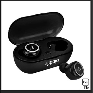 Earphone Wireless ASAKI (A-K6654) Black หูฟัง บลูทูธเวอร์ชั่น : V. 5.0 ประกัน 1Y หูฟังไร้สาย หูฟังบลูทูธ หูฟังสเตอริโอ