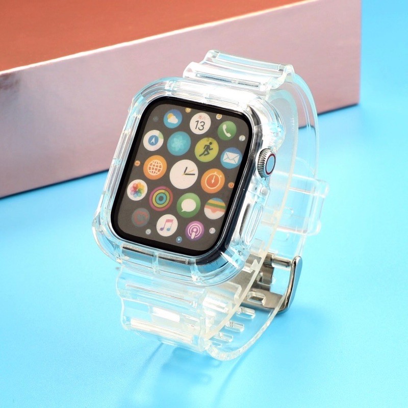 สายนาฬิกา ซิลิโคนใสอย่างดี สำหรับ Apple Watch