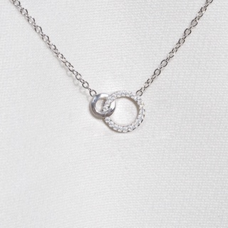 Silvermatters สร้อยคอ คริสตัลคอนเนคชั่น (Half Crystal Connection Necklace)
