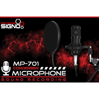 MICROPHONE (ไมโครโฟน) SIGNO MP-701 CONDENSER MICROPHONE (BLACK)