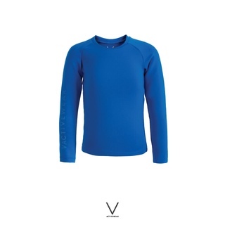 V ACTIVEWEAR KIDS COLLECTION  BLUE RASH GUARD SS2022 ชุดว่ายน้ำเด็ก แขนยาวสีน้ำเงิน  ผ้าหนา กัน UV UPF 50+