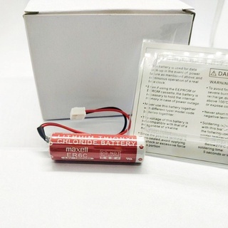 ER6C AA 3.6V 1800mah Maxell   แบตเตอรี่ลิเธียมสำหรับPLC  หัวแจ็คขาว