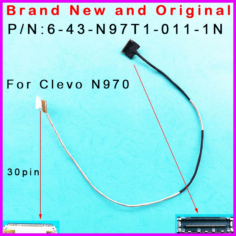 สายแล็ปท็อป LCD LVDS EDP สําหรับ CLEVO N970 6-43-N97T1-011-1N 30 พิน