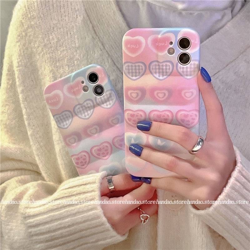 พร้อมส่ง⚡️เคสไหมลายหัวใจงานนิ่มของiPhone 7-13promax