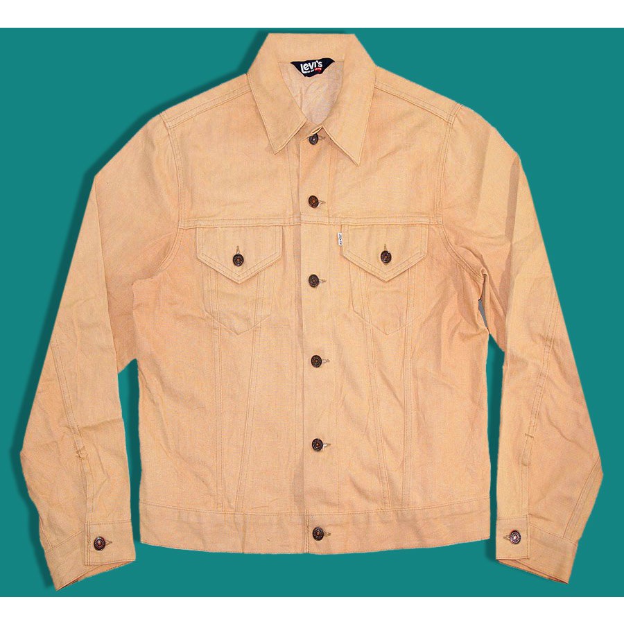 (USE2hand มือ2 แท้ )LEVI'S jeans.Vintage.แจ็คเก็ตยีนส์ (ผ้าหนังไก่ )สี(น้ำตาล ) ++made in USA.++ ไหล