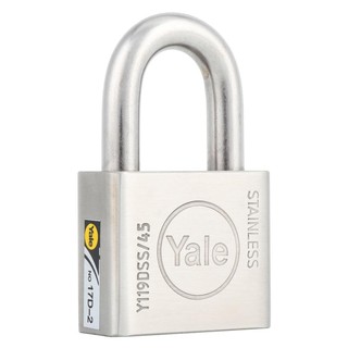 กุญแจลูกปืน YALE Y119DSS/45/127/1 45 MM สีสเตนเลสPADLOCK YALE Y119DSS/45/127/1 45MM STAINLESS STEEL