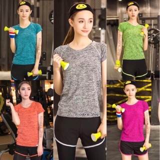 ( E4VGH56 ลดสูงสุด 60.- )งานเกรดA เสื้อSPort T-Shirts มี5สี เสื้อออกกำลังกาย ผ้าดีใส่สบาย