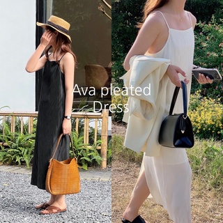 cpjgirlxx | *พร้อมส่ง  Ava pleated cami-dress - 2colors เดรสสายเดี่ยวพลีต