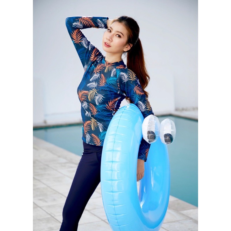 ชุดว่ายน้ำ “โทนเข้ม” S M L XL เซ็ทเสื้อแขนยาวและกางเกงขายาว - รูปที่ 5