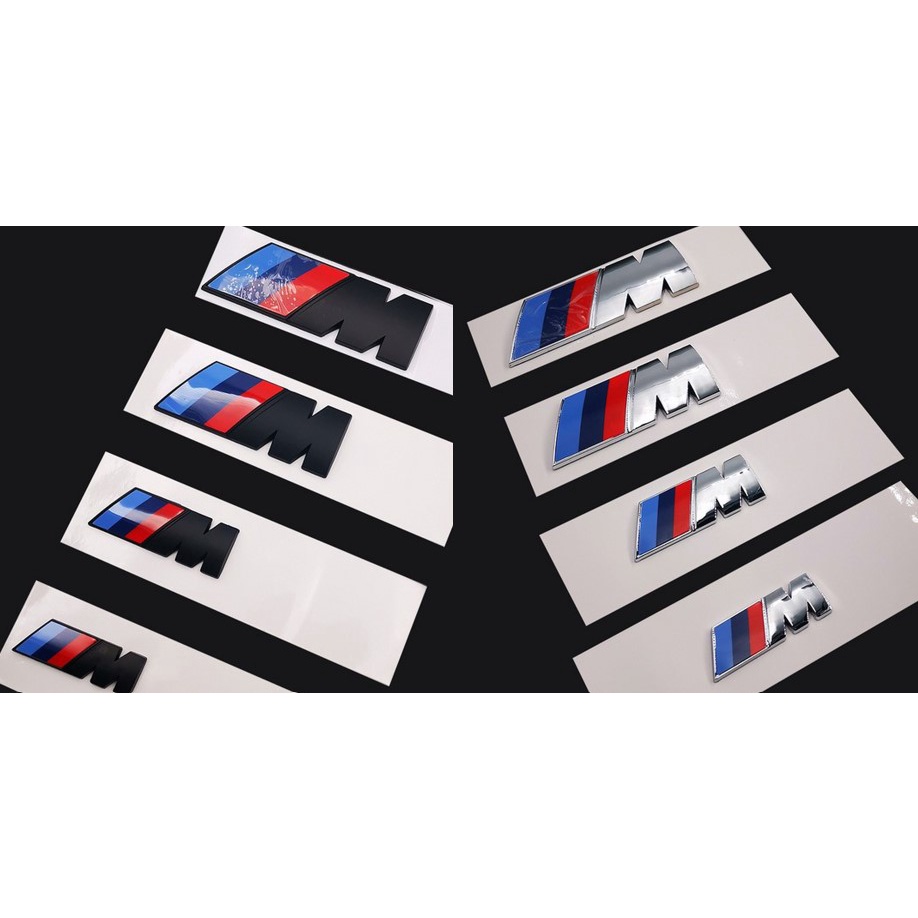 ราคาต่อ 1 ชิ้น มีหลายไซส์ บีเอ็ม เงินเงา ดำเงา BMW M Logo Power Sport E90 M3 M5 M7 Car Sticker