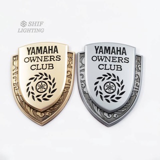 1 ชิ้น Yamaha เจ้าของคลับโลหะสติกเกอร์ตราสัญลักษณ์รถจักรยานยนต์