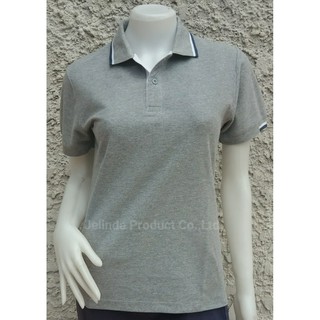 Polo  W1020 เสื้อโปโล หญิง สีเทา  (เก็บเงินปลายทางได้)