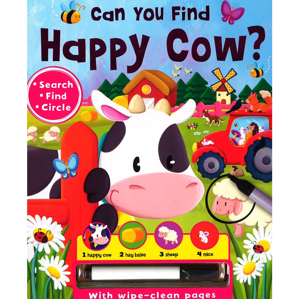 BBW หนังสือ Search & Seek Wipe Clean: Can You Find Happy Cow? ISBN: 9781838520298