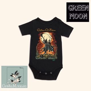 ชุดจั๊มสูท เสื้อยืด แขนสั้น ลาย CHILDREN OF BODOM สไตล์วินเทจ สีดํา สําหรับเด็กผู้ชาย ผู้หญิง 0 1 2 3 4 5 6 7 8 9 10 11 12 เดือน ถึง 1 ปี เด็กผู้ชาย เด็กผู้หญิง