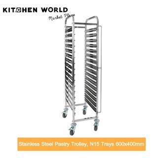 Stainless Steel Pastry Trolley, N 15 Trays 60x40cm.&amp; GN size / ชั้นวางถาด