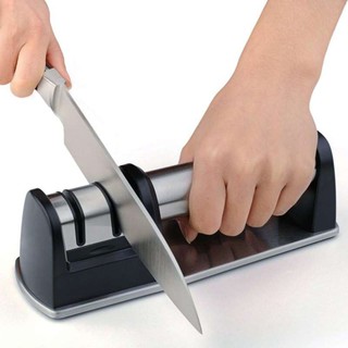 Lmyh Knife Sharpenner ที่รับมีดสแตนเลส อย่างดี 2 ช่องลับ แท่นจับสแตนเลส 1 ชิ้น