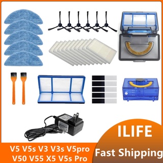 Ilife V5 V5s V3 V3S V5Pro V50 V55 X5 V5s Pro อุปกรณ์เสริม แผ่นกรองฝุ่นหลัก HEPA สําหรับหุ่นยนต์ดูดฝุ่น iLife