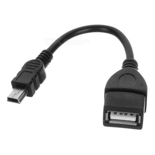 Mini 5pin to USB Female OTG Data Cable - Black