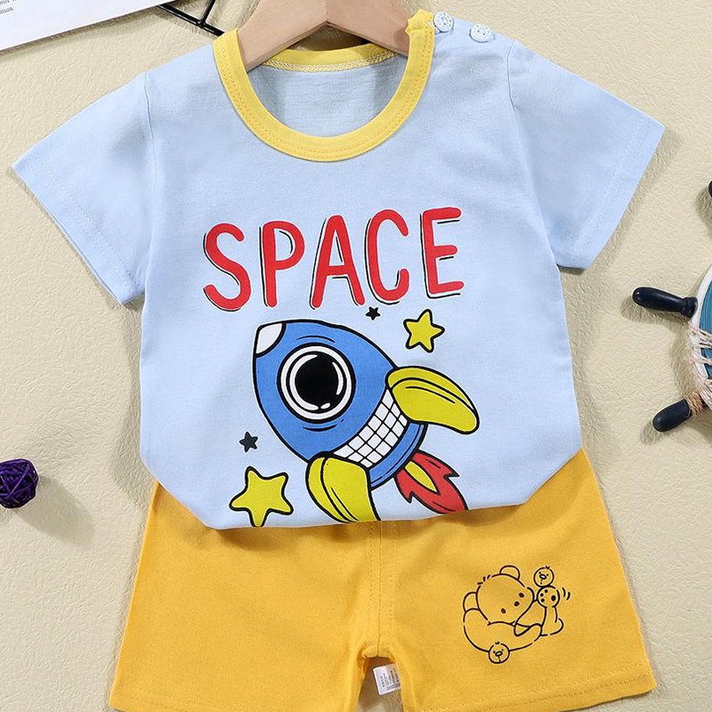 เสื้อผ้าเด็กเล็ก ลายสุดน่ารัก เสื้อแขนสั้น + กางเกงขาสั้น เข้าเซ็ต - รูปที่ 6