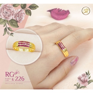 JNist แหวนเพชร ประดับเพชรสวิส CZ แหวนทอง Gold Diamond Women Ring รุ่น RG226