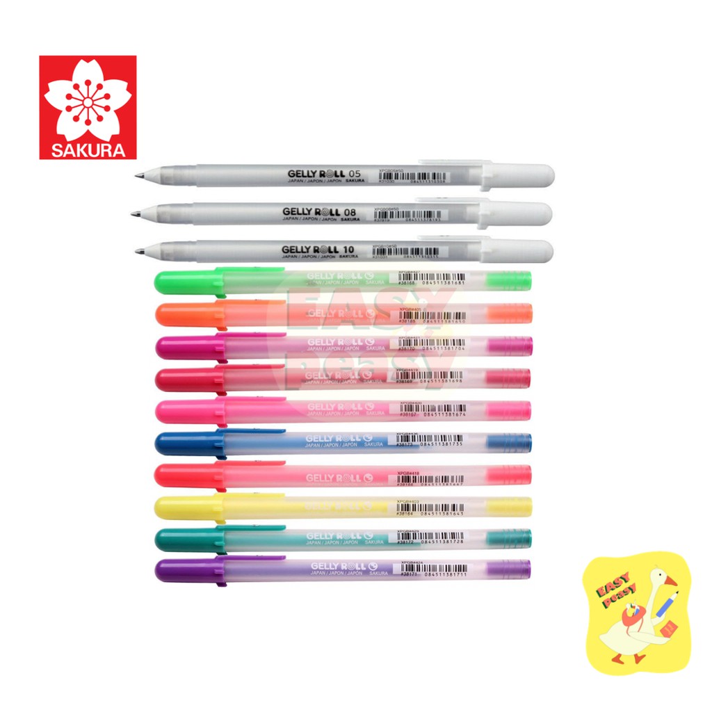 ปากกาเจล Sakura Gelly Roll Moonlight ปากกาเขียนกระดาษดำ ปากกาเจลสีขาว ปากกาเจลหลากสี