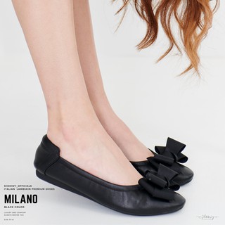 รองเท้าหนังแกะ รุ่น Milano " Black color " (สีดำ)