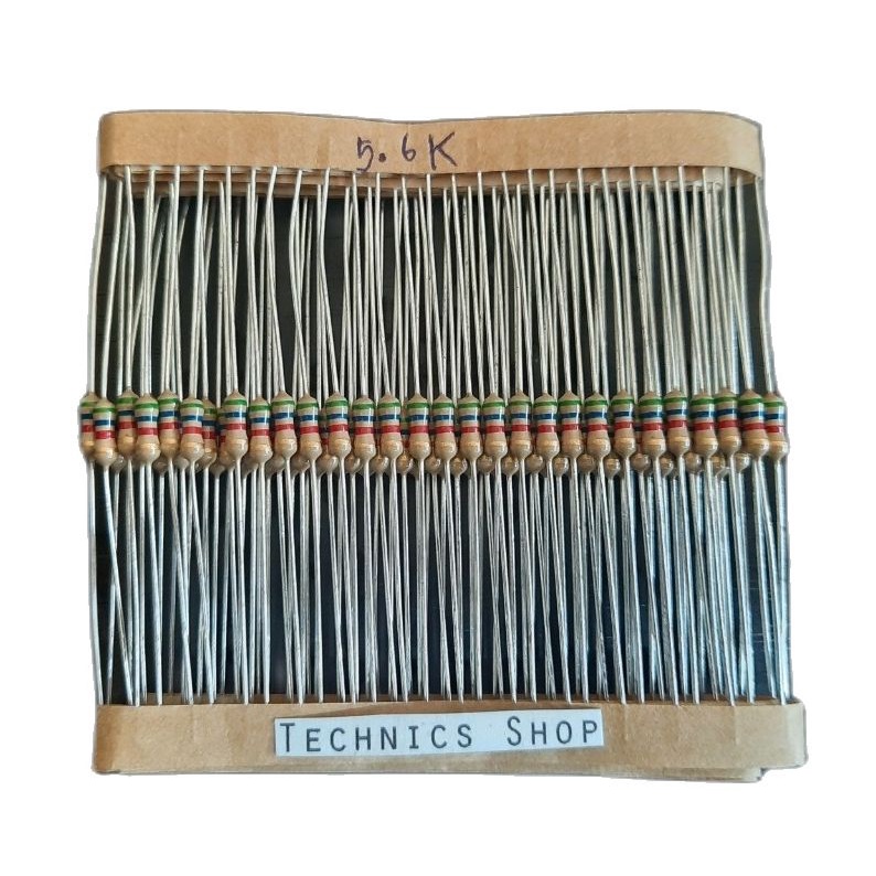 ตัวต้านทาน 5.6 Kโอห์ม 1/4W จำนวน 20 ตัว Resistor 5.6 KOhm 20 pcs.