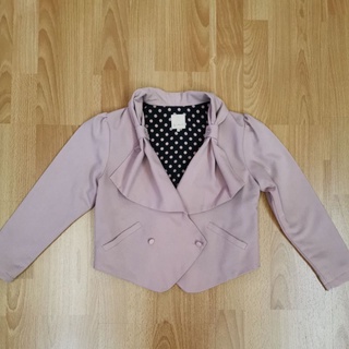 blazer สีชมพูกะปิ lyn around size s