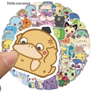 [little.coconut] สติกเกอร์ ลายโปเกม่อน ปิกาจู สําหรับติดตกแต่งกีตาร์ แล็ปท็อป กระเป๋าเดินทาง 50 ชิ้น