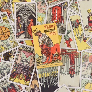 Cooltoy Tarot Original 1909 การ์ดดาดฟ้า 1909 Rider Waite Smith ไพ่ทาโรต์ เกมกระดาน Divination