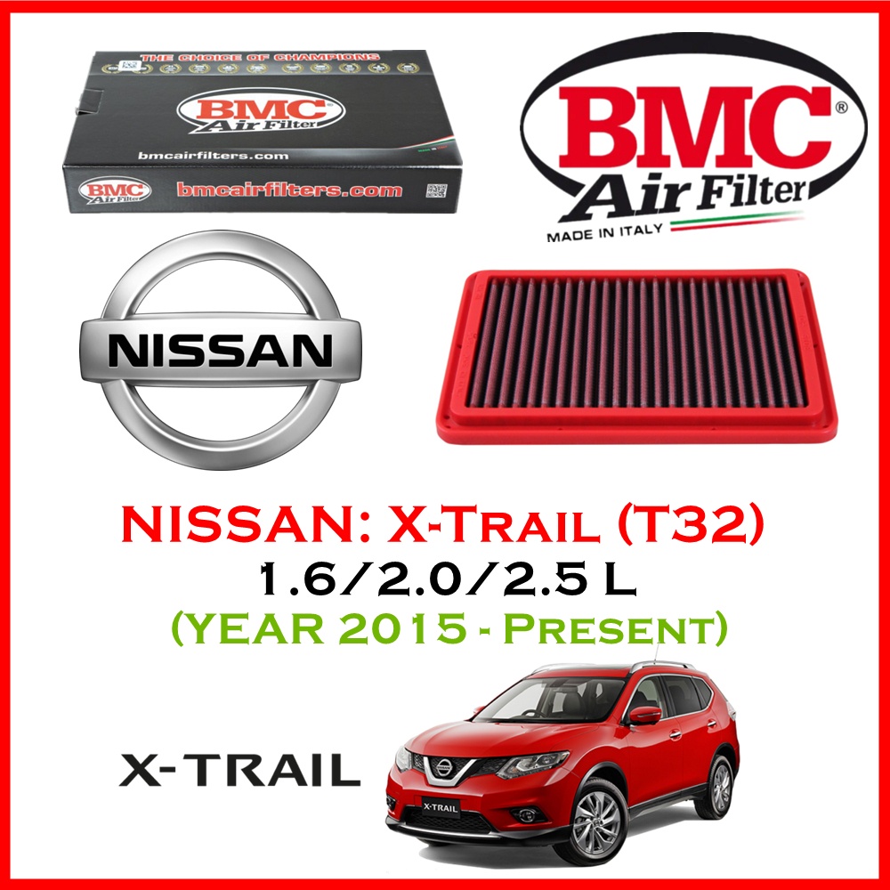 BMC Airfilters® (ITALY)  กรองอากาศแต่ง สำหรับ Nissan: X-Trial (T32) 1.6/2.0/2.5L (2015-Present)