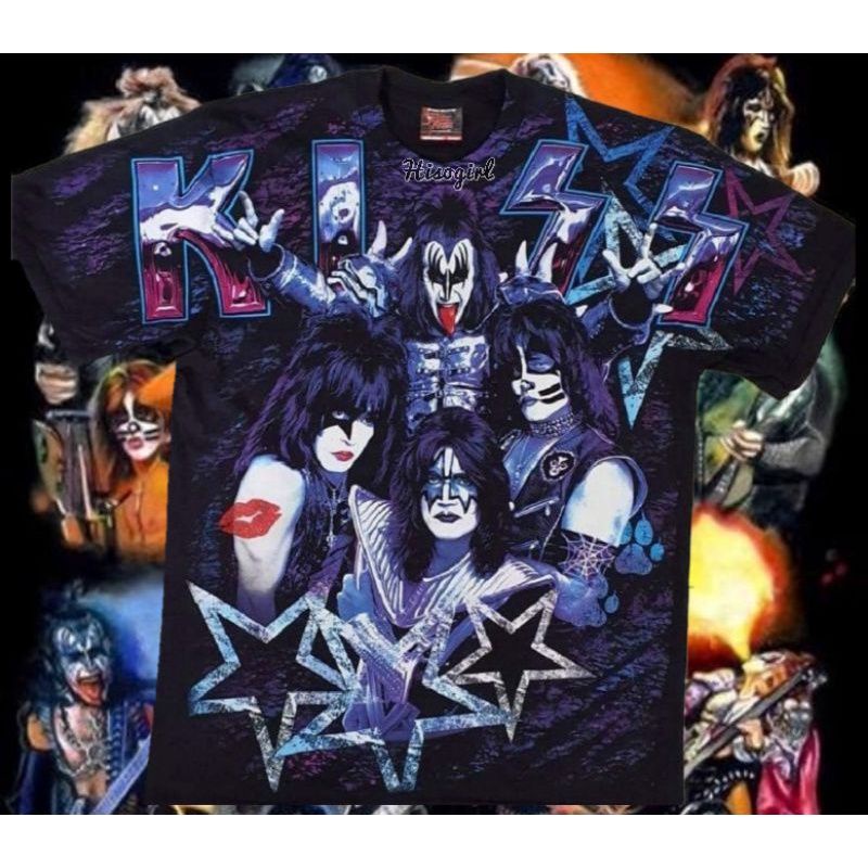 Kiss  เสื้อวง OVP สกรีนจม ของแท้ 100%