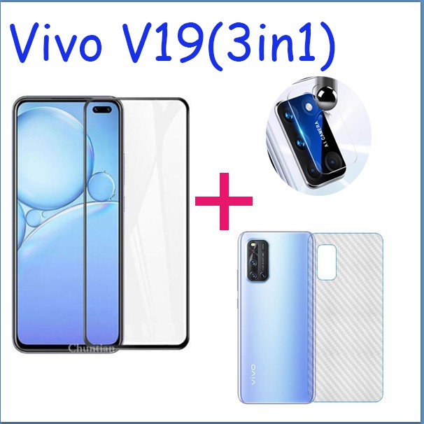 ส่งจากไทย ฟิล์มกันรอยVivo V21 5G V15 Pro V20 Pro ฟิล์มกระจกนิรภัย เต็มจอขอบดำ ฟิล์มกันรอยหลัง ฟิล์มกระจกเลนส์กล้อง