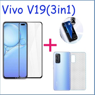 ส่งจากไทย ฟิล์มกันรอยVivo V19 V21 5G V15 Pro V20 Pro ฟิล์มกระจกนิรภัย เต็มจอขอบดำ ฟิล์มกันรอยหลัง ฟิล์มกระจกเลนส์กล้อง