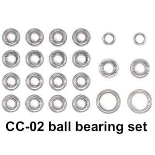 CC-02 metal sealed ball bearing set ชุดลูกปืนแบริ่งซีลเหล็ก สำหรับชุดคิท TAMIYA CC-02