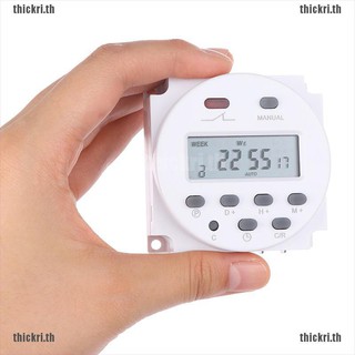 『thickri』ตัวจับเวลาดิจิทัล หน้าจอ LCD DC AC 12V 16A OVP